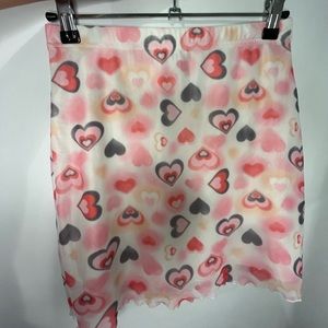 Heart tight fitting mini skirt💗 Super cute and comfortable.